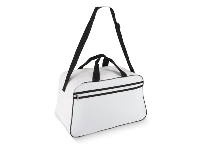 Sac de sport rétro à personnaliser Blanc / Noir